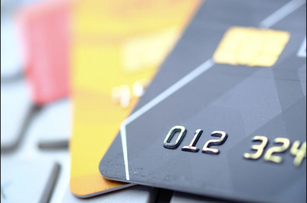 Close-up of a credit card representing grace period and billing cycle